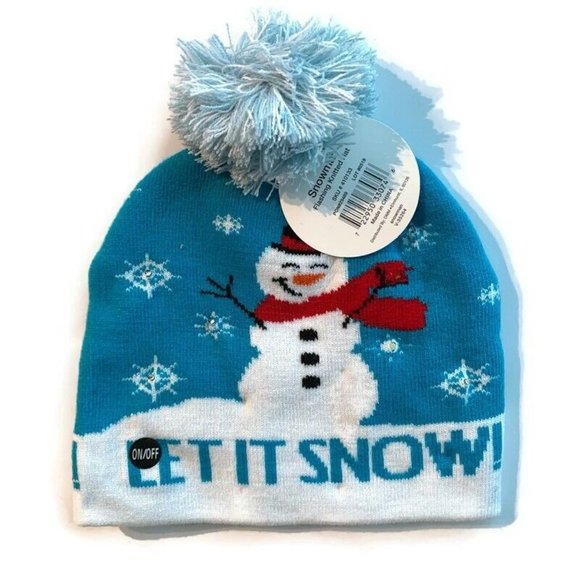 NEW! Lotsa Lights Snowman Flashing Knitted Hat - Picture 2 of 3